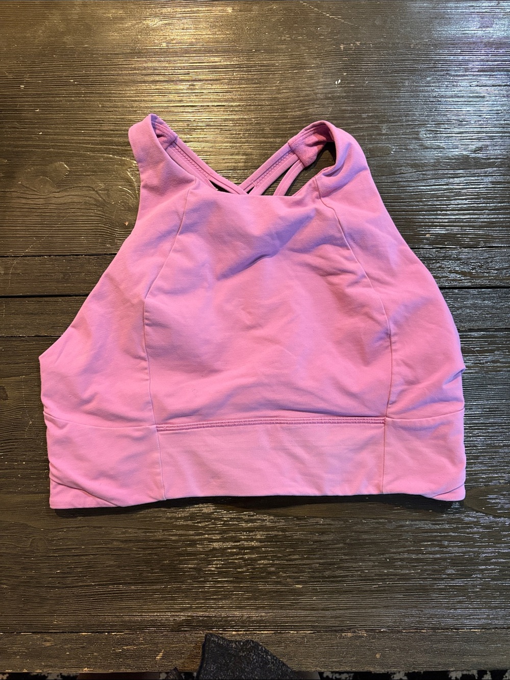 lululemon athletica Pink High-Neck Strappy Sports Crop